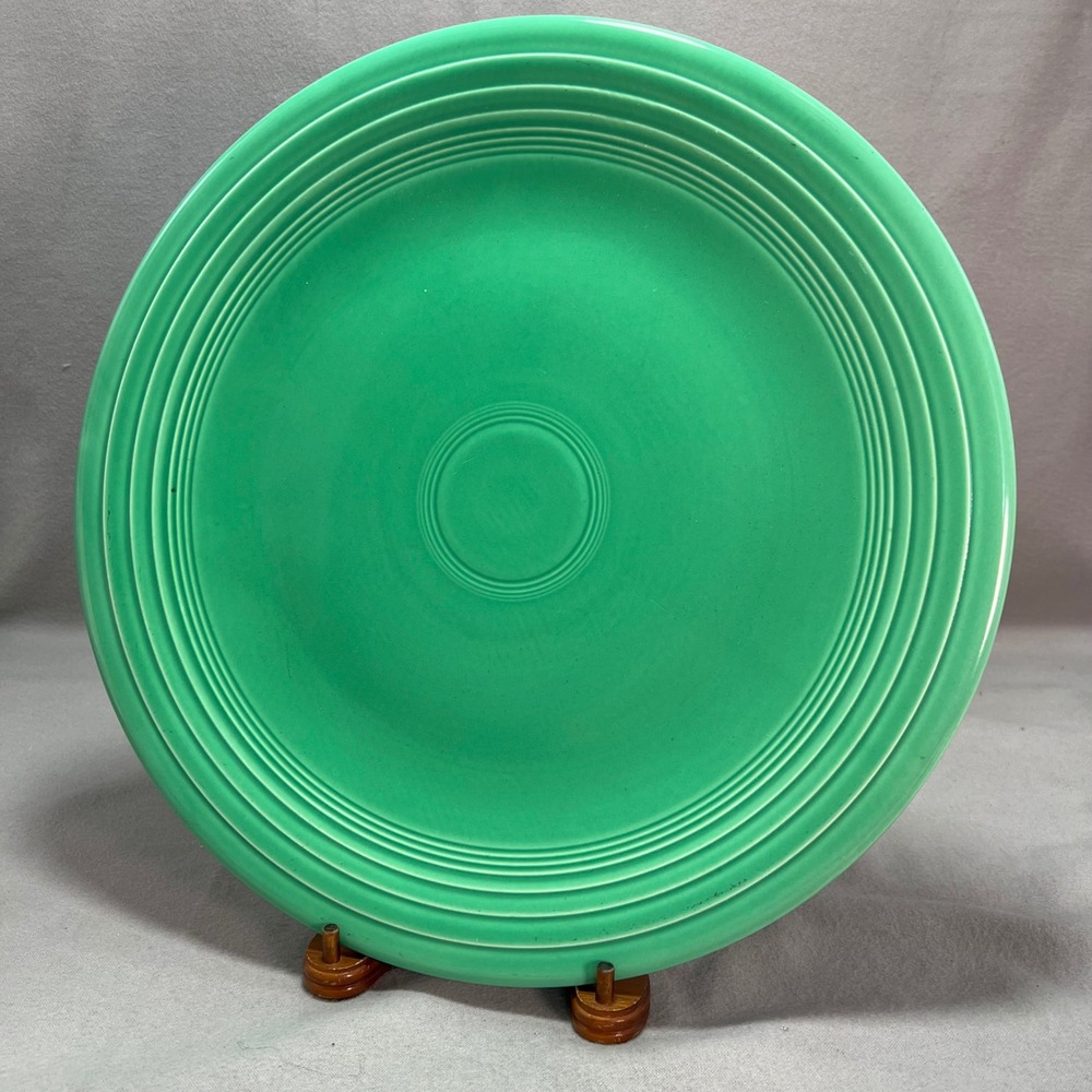 Vintage Homer Laughlin Fiesta Ware L
14" Chop Plate Platter Original Light Green